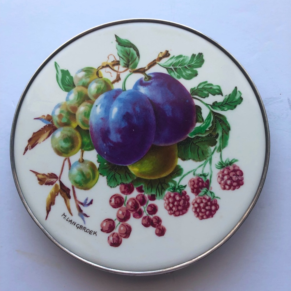 Sterling Bound Wheeling Ceramic Trivet from Germany M. Langbroek, artist
